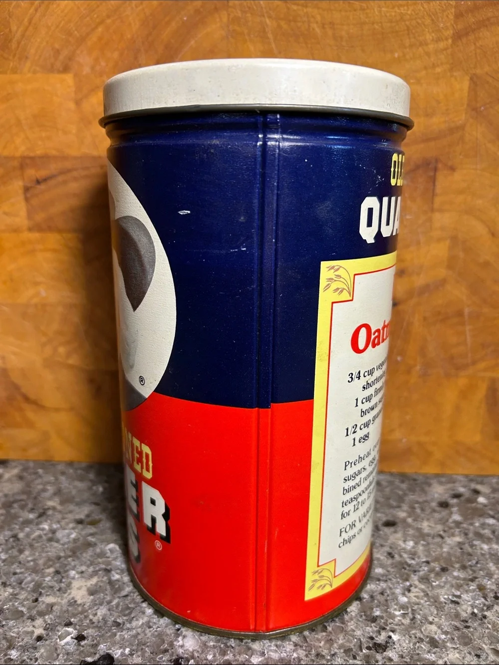 Vintage Quaker Oats tin can 1982 Limited Edition anniversary - Picture 4 of 10